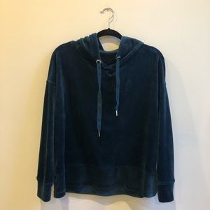 Harlowe & Graham (Nordstrom) - Velvet Blue Hoodie
